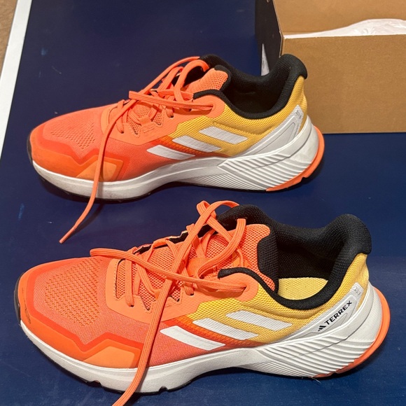 Adidas Terrex Orange and Yellow Athletic Shoes - Picture 2 of 8